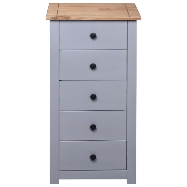 Aparador de madera maciza pino estilo Panamá gris 46x40x89 cm Aparador de madera maciza pino estilo Panamá gris 46x40x89 cm