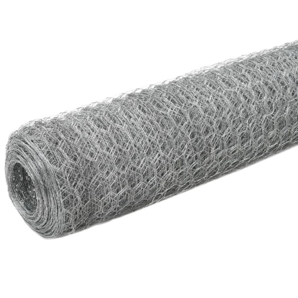 Alambrada de gallinero acero galvanizado plateado 25x1,5m Alambrada de gallinero acero galvanizado plateado 25x1,5m