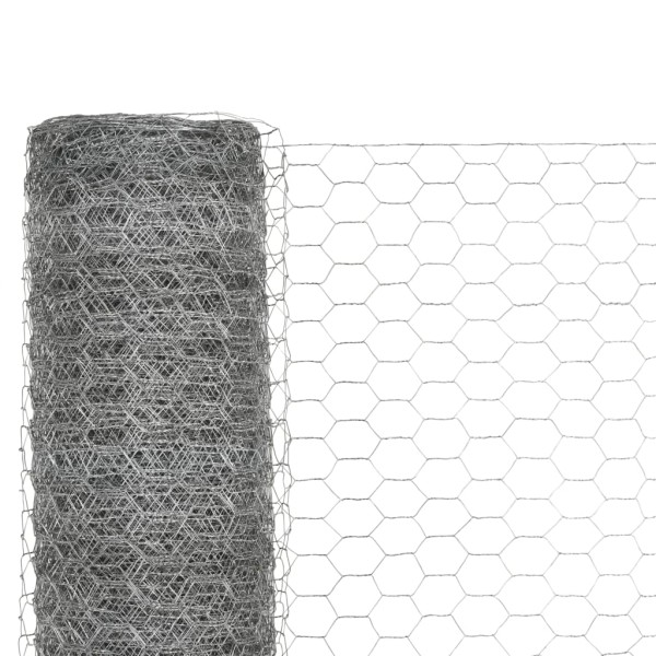 Alambrada de gallinero acero galvanizado plateado 25x1,5m Alambrada de gallinero acero galvanizado plateado 25x1,5m