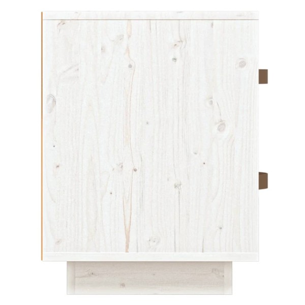 Mesita de noche madera maciza de pino blanco 40x34x45 cm Mesita de noche madera maciza de pino blanco 40x34x45 cm
