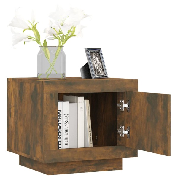 Mesa de centro madera contrachapada roble ahumado 51x50x45 cm Mesa de centro madera contrachapada roble ahumado 51x50x45 cm