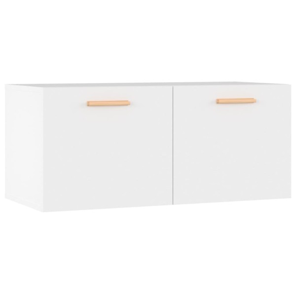 Armario de pared madera contrachapada blanco 80x35x36,5 cm