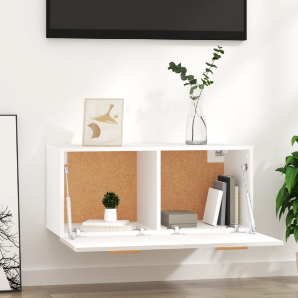 Armario de pared madera contrachapada blanco 80x35x36,5 cm