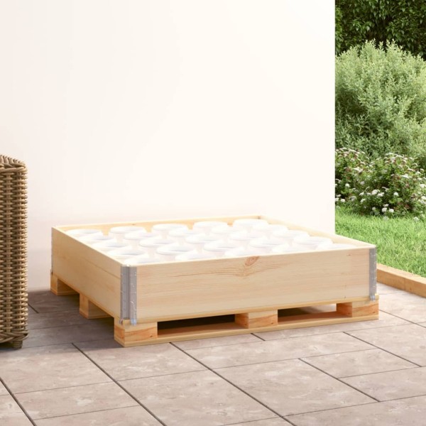 Collar de caja de pallet madera maciza de pino 100x100 cm Collar de caja de pallet madera maciza de pino 100x100 cm
