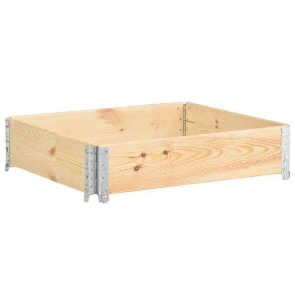 Collar de caja de pallet madera maciza de pino 100x100 cm Collar de caja de pallet madera maciza de pino 100x100 cm