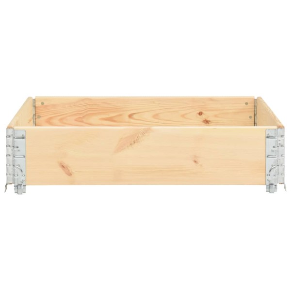 Collar de caja de pallet madera maciza de pino 100x100 cm Collar de caja de pallet madera maciza de pino 100x100 cm
