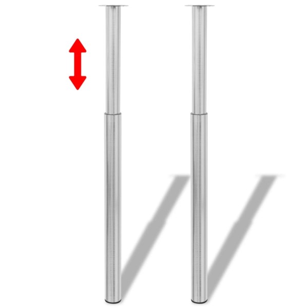 2 Patas Telescópicas para Mesa 710mm-1100mm (Color Níquel 2 Patas Telescópicas para Mesa 710mm-1100mm (Color Níquel