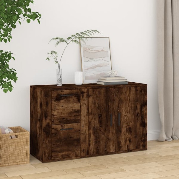 Aparador madera contrachapada roble ahumado 100x33x59,5 cm Aparador madera contrachapada roble ahumado 100x33x59,5 cm