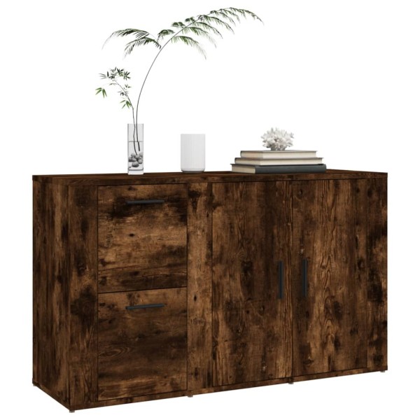 Aparador madera contrachapada roble ahumado 100x33x59,5 cm Aparador madera contrachapada roble ahumado 100x33x59,5 cm