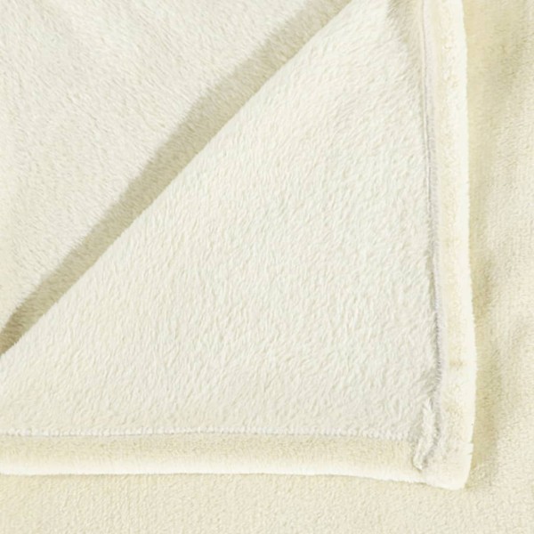 Manta de poliéster color crema 200x240 cm Manta de poliéster color crema 200x240 cm