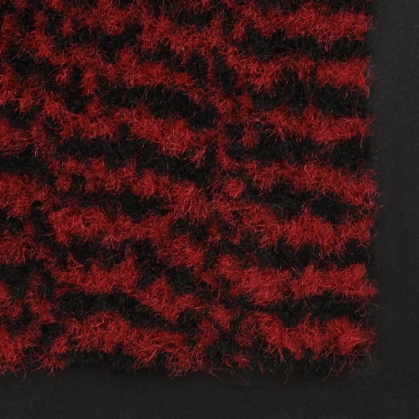 Alfombra de entrada rectangular de nudo 80x120 cm roja