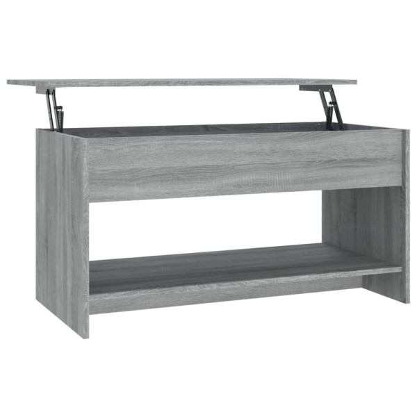 Mesa de centro madera contrachapada gris Sonoma 102x50x52,5 cm Mesa de centro madera contrachapada gris Sonoma 102x50x52,5 cm