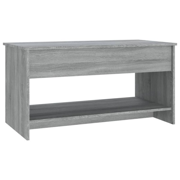 Mesa de centro madera contrachapada gris Sonoma 102x50x52,5 cm Mesa de centro madera contrachapada gris Sonoma 102x50x52,5 cm