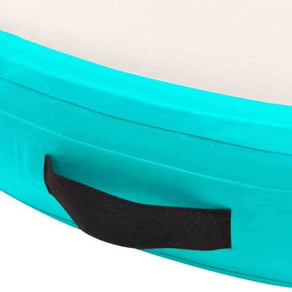 Esterilla inflable de gimnasia y bomba PVC verde 100x100x15 cm Esterilla inflable de gimnasia y bomba PVC verde 100x100x15 cm