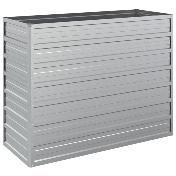 Arriate de acero galvanizado plateado 100x40x77 cm Arriate de acero galvanizado plateado 100x40x77 cm