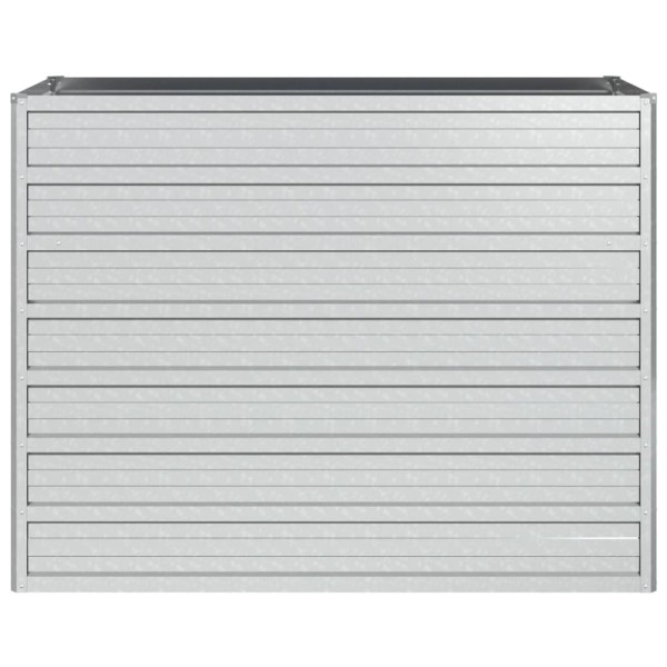 Arriate de acero galvanizado plateado 100x40x77 cm Arriate de acero galvanizado plateado 100x40x77 cm