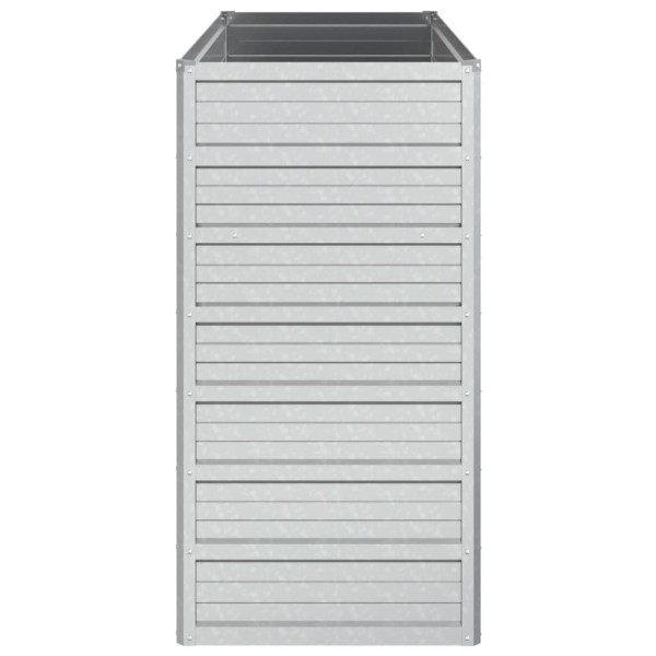 Arriate de acero galvanizado plateado 100x40x77 cm Arriate de acero galvanizado plateado 100x40x77 cm