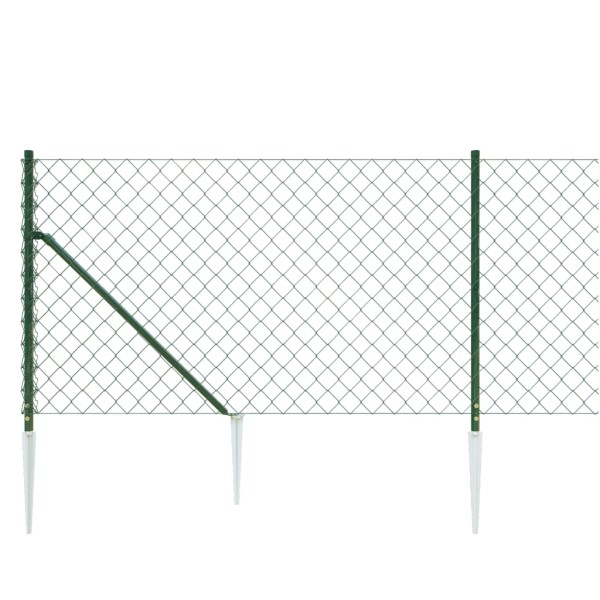 Cerca de alambre con pinchos de anclaje verde 1,1x10 m Cerca de alambre con pinchos de anclaje verde 1,1x10 m