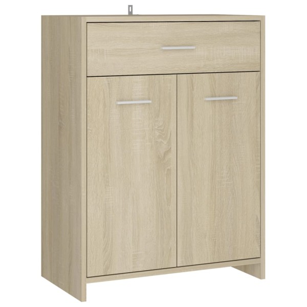 Armario de baño madera contrachapada roble Sonoma 60x33x80 cm Armario de baño madera contrachapada roble Sonoma 60x33x80 cm