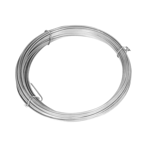 Valla tela metálica y postes acero galvanizado plateada 15x1 m Valla tela metálica y postes acero galvanizado plateada 15x1 m