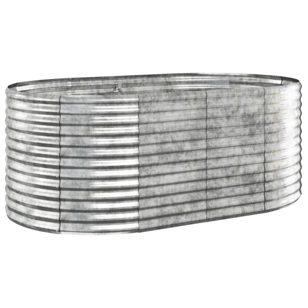 Jardinera arriate acero recubrimiento polvo gris 175x100x68 cm Jardinera arriate acero recubrimiento polvo gris 175x100x68 cm