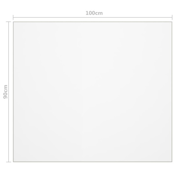 Protector de mesa PVC transparente 100x90 cm 1,6 mm Protector de mesa PVC transparente 100x90 cm 1,6 mm