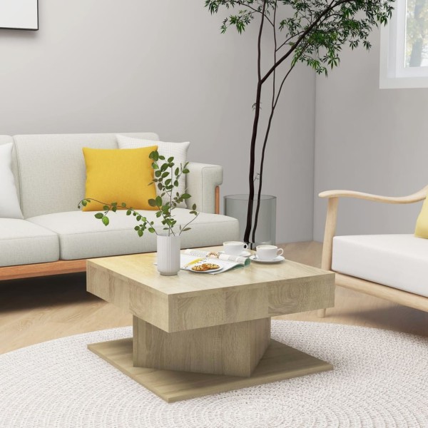 Mesa de centro madera contrachapada roble Sonoma 57x57x30 cm Mesa de centro madera contrachapada roble Sonoma 57x57x30 cm