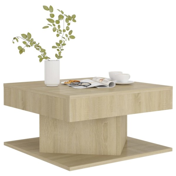 Mesa de centro madera contrachapada roble Sonoma 57x57x30 cm Mesa de centro madera contrachapada roble Sonoma 57x57x30 cm