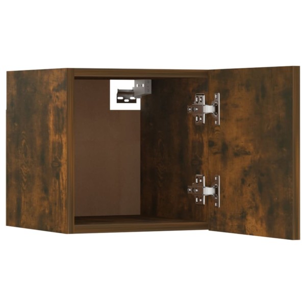 Muebles para TV de pared 2 uds roble ahumado 30,5x30x30 cm Muebles para TV de pared 2 uds roble ahumado 30,5x30x30 cm