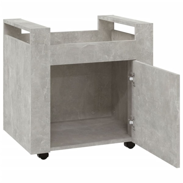 Carrito de escritorio contrachapada gris hormigón 60x45x60 cm Carrito de escritorio contrachapada gris hormigón 60x45x60 cm