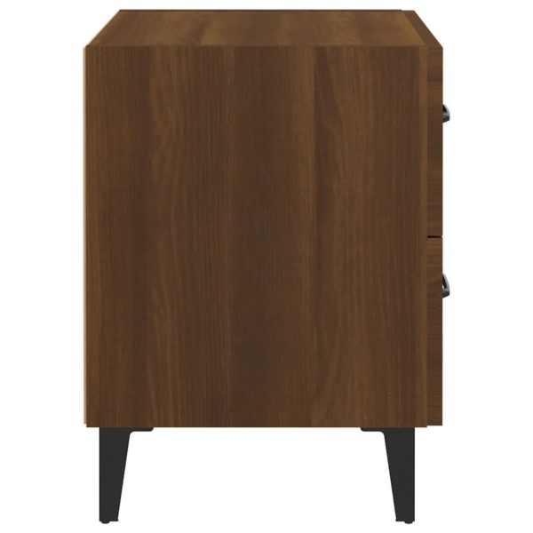 Mesita de noche 2 unidades roble marrón 40x35x47,5 cm Mesita de noche 2 unidades roble marrón 40x35x47,5 cm