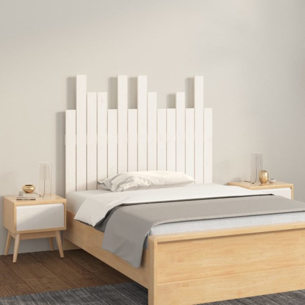 Cabecero de cama pared madera maciza pino blanco 95,5x3x80 cm Cabecero de cama pared madera maciza pino blanco 95,5x3x80 cm