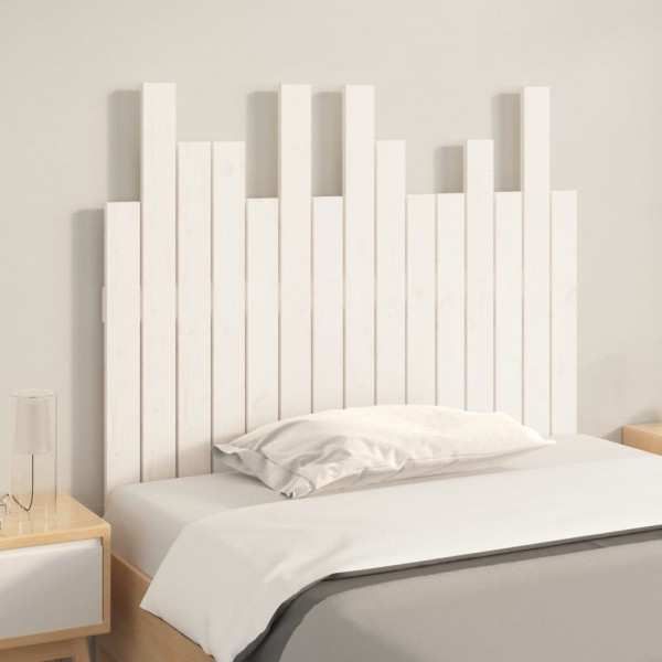 Cabecero de cama pared madera maciza pino blanco 95,5x3x80 cm Cabecero de cama pared madera maciza pino blanco 95,5x3x80 cm