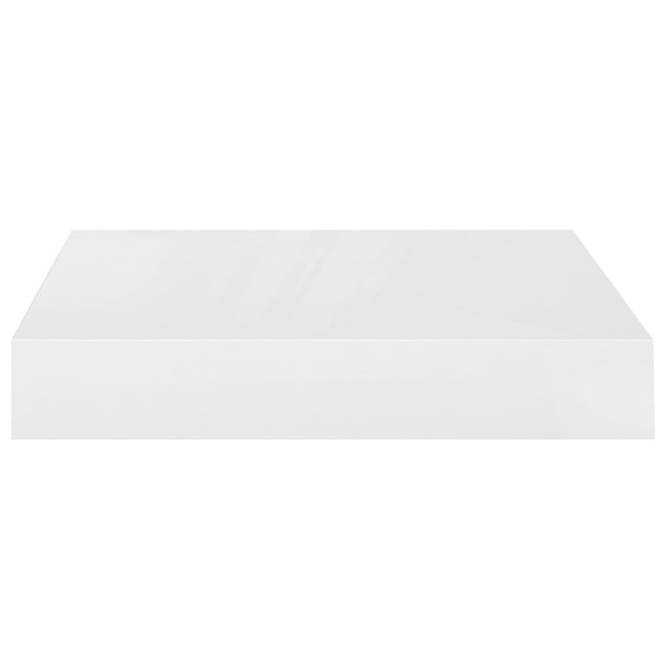 Estante flotante de pared blanco brillante MDF 23x23,5x3,8 cm Estante flotante de pared blanco brillante MDF 23x23,5x3,8 cm
