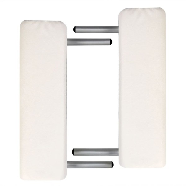 Camilla de masaje plegable 2 zonas estructura de aluminio crema Camilla de masaje plegable 2 zonas estructura de aluminio crema