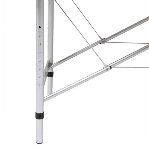 Camilla de masaje plegable 2 zonas estructura de aluminio crema Camilla de masaje plegable 2 zonas estructura de aluminio crema