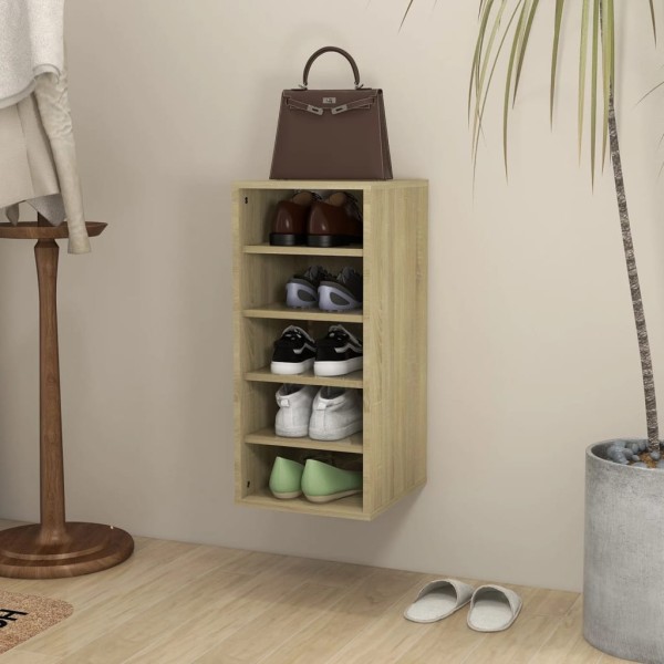 Mueble zapatero madera contrachapada roble Sonoma 31,5x35x70 cm Mueble zapatero madera contrachapada roble Sonoma 31,5x35x70 cm