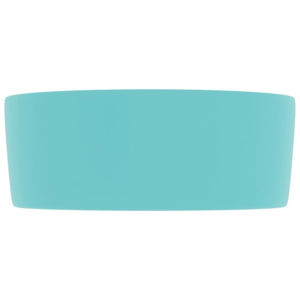 Lavabo de lujo redondo cerámica verde claro mate 40x15 cm Lavabo de lujo redondo cerámica verde claro mate 40x15 cm