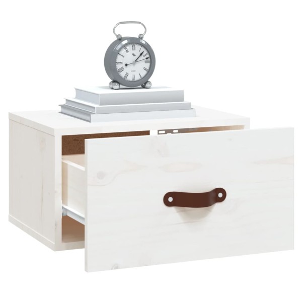 Mesitas de noche de pared 2 uds blanco 40x29,5x22 cm Mesitas de noche de pared 2 uds blanco 40x29,5x22 cm