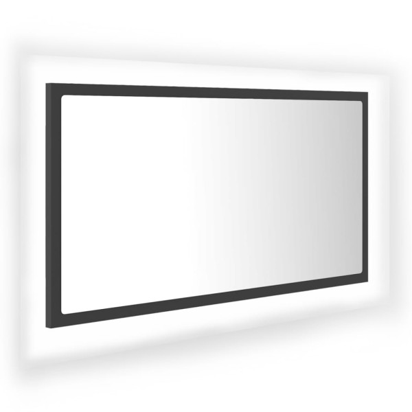 Espejo de baño LED acrílico gris 80x8,5x37 cm Espejo de baño LED acrílico gris 80x8,5x37 cm