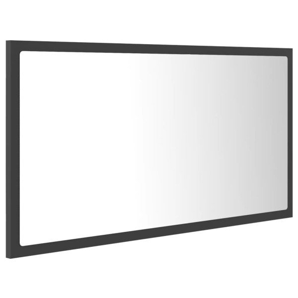 Espejo de baño LED acrílico gris 80x8,5x37 cm Espejo de baño LED acrílico gris 80x8,5x37 cm