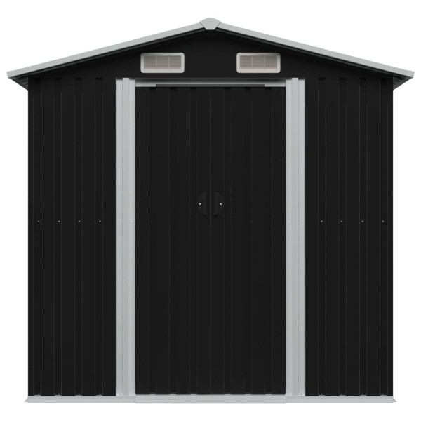 Caseta de jardín de acero gris antracita 204x132x186 cm Caseta de jardín de acero gris antracita 204x132x186 cm