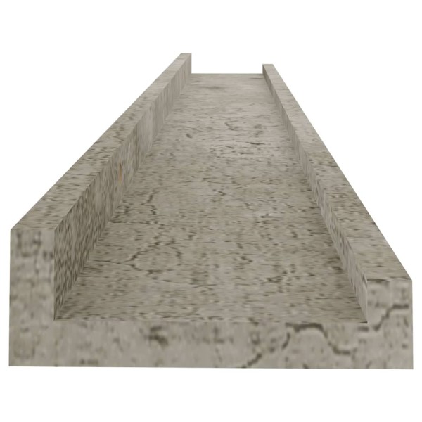 Estantes de pared 4 unidades gris hormigón 80x9x3 cm Estantes de pared 4 unidades gris hormigón 80x9x3 cm
