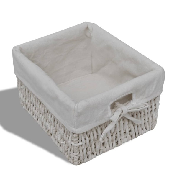 Armario con 3 cestas tejidas a la izquierda madera blanco Armario con 3 cestas tejidas a la izquierda madera blanco