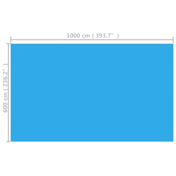 Cubierta de piscina rectangular PE azul 1000x600 cm Cubierta de piscina rectangular PE azul 1000x600 cm