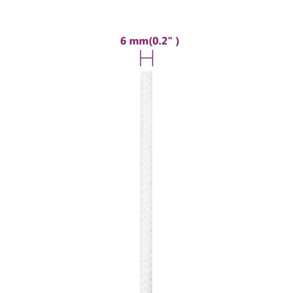 Cuerda de barco polipropileno blanco intenso 6 mm 100 m Cuerda de barco polipropileno blanco intenso 6 mm 100 m