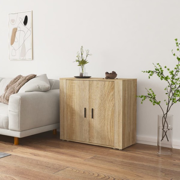 Aparador madera contrachapada color roble Sonoma 80x33x70 cm Aparador madera contrachapada color roble Sonoma 80x33x70 cm