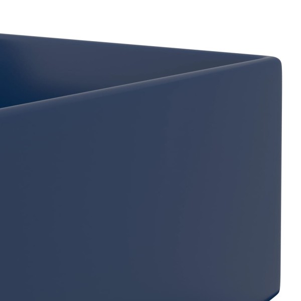 Lavabo con rebosadero cerámica azul oscuro Lavabo con rebosadero cerámica azul oscuro