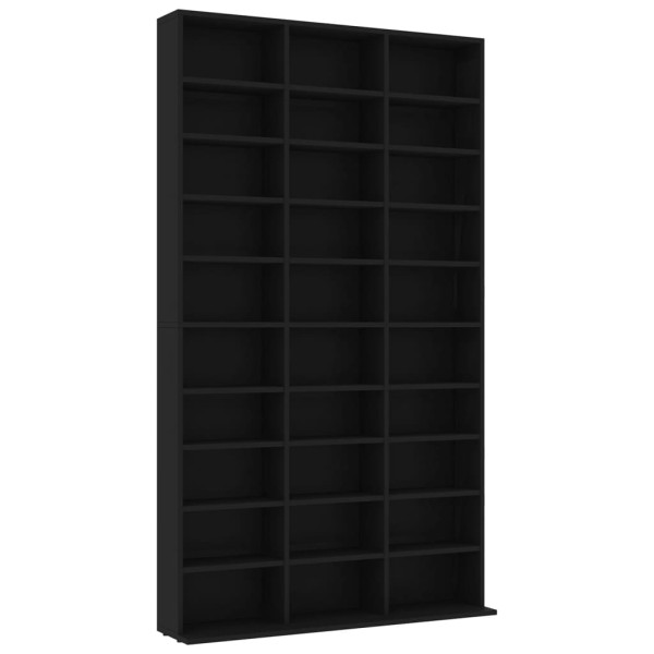 Armario para CDs madera contrachapada negro 102x16x177,5 cm Armario para CDs madera contrachapada negro 102x16x177,5 cm