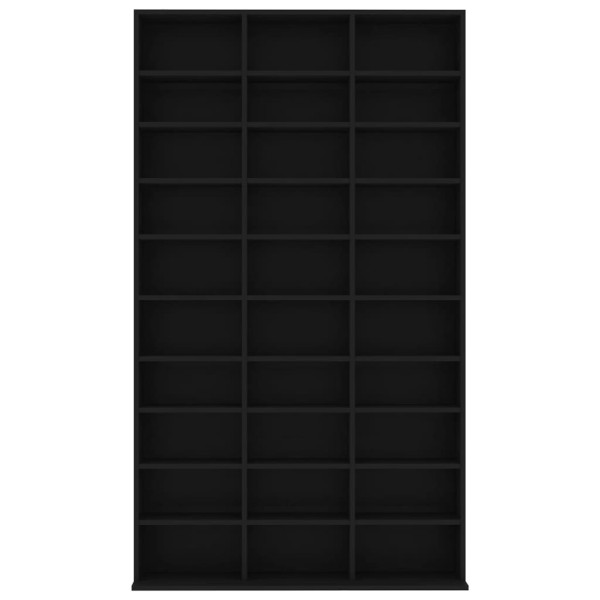 Armario para CDs madera contrachapada negro 102x16x177,5 cm Armario para CDs madera contrachapada negro 102x16x177,5 cm